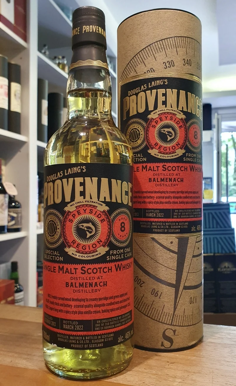 Balmenach single cask 2013 Provenance 8 y 46% vol. 0,7l Whisky #15654