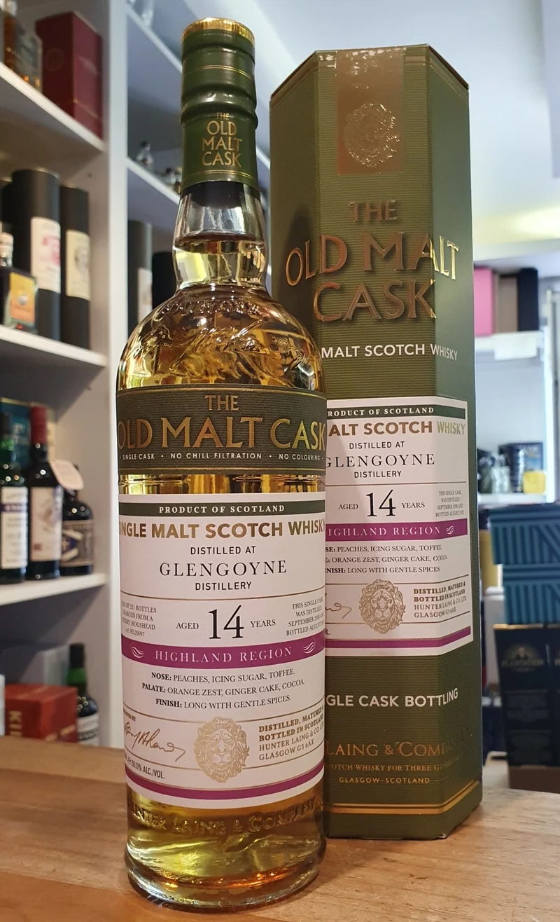X Glengoyne single cask 2008 2023 14 Y Highland OMC 50% vol. 0,7l old malt cask Whisky Hunter Laing #hl20097 neu