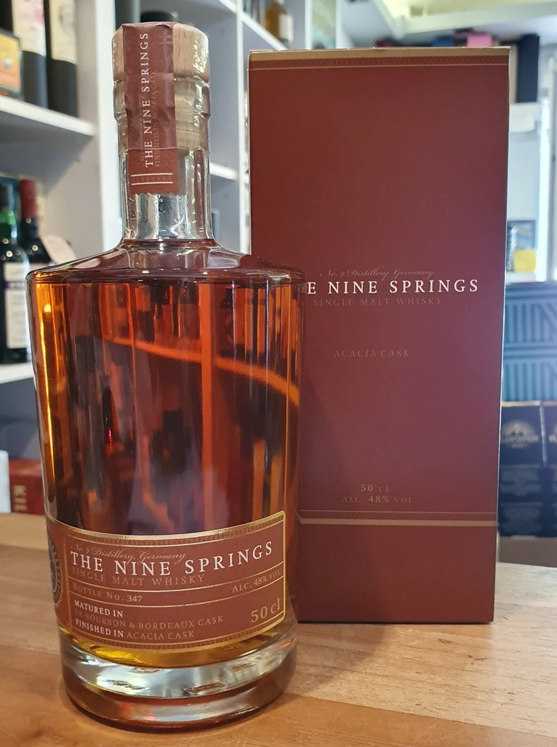 The Nine Springs ACACIA 7y single cask Whisky 0,5l 48% vol. Eichsfeld