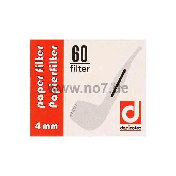 Papierfilter für Pfeife 4mm (60er)
