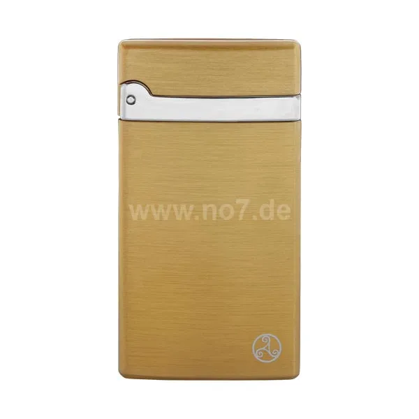 Rattray´s Alfie Flat Flame goldfarben satiniert Feuerzeug