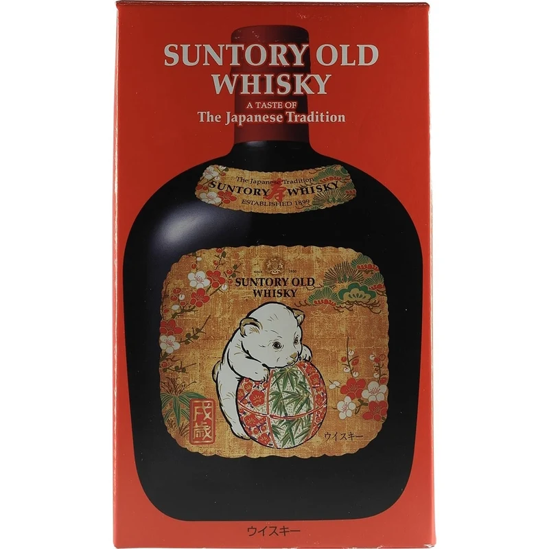 Suntory Old Whisky Zodiac Sternzeichen Flasche Dog Hund 2018