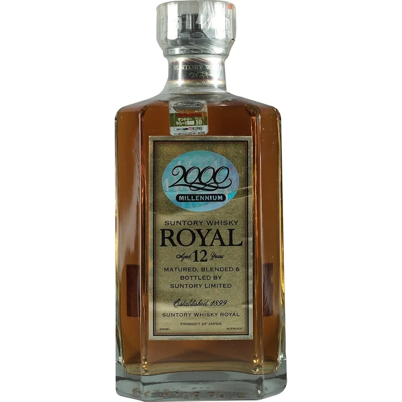 Suntory Royal 12 Years Square Bottle Gold Label Millenium 2000 660ml