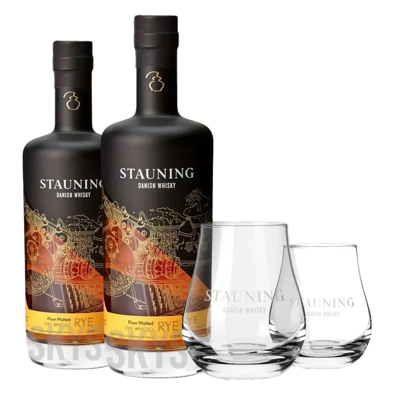 2 Stauning RYE + 2 KOSENLOSE Stauning Whiskyglas