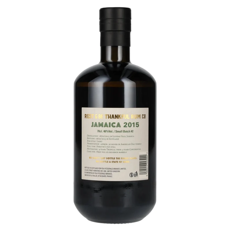 Rest & Be Thankful JAMAICA 7 Years Old Pure Single Jamaican Rum 2015 #2 46% Vol. 0,7l