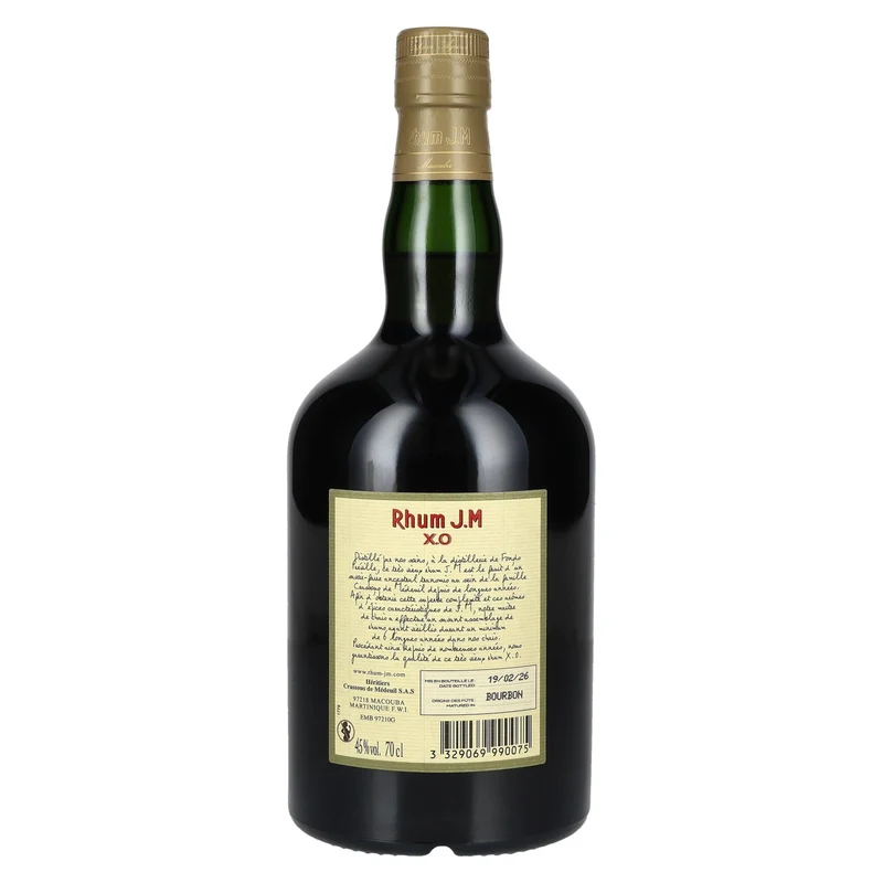 Rhum J.M Très Vieux Rhum Agricole X.O 45% Vol. 0,7l