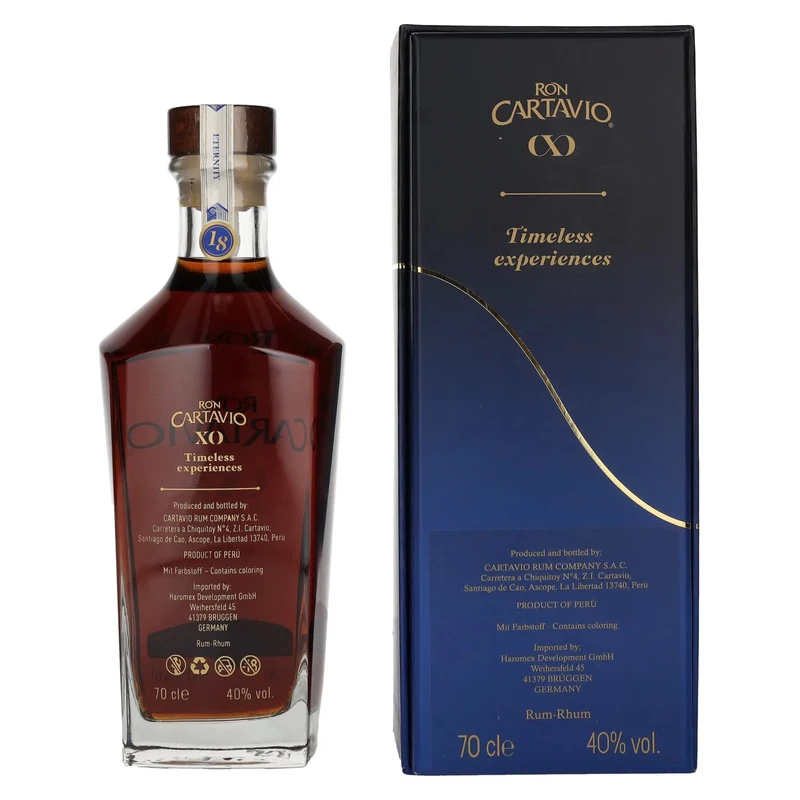 Ron Cartavio XO 18 Años Solera 40% Vol. 0,7l in Geschenkbox