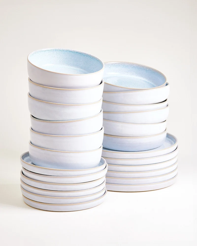 Cordoama Geschirr-Set modern azur 24-teilig