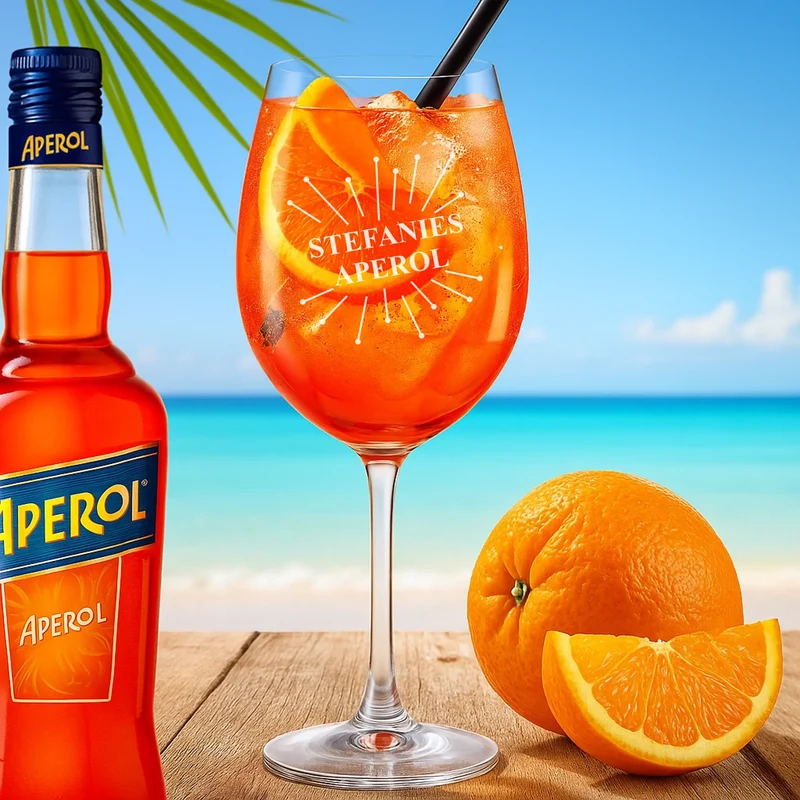 Aperol Spritz Glas mit Gravur deines Namens