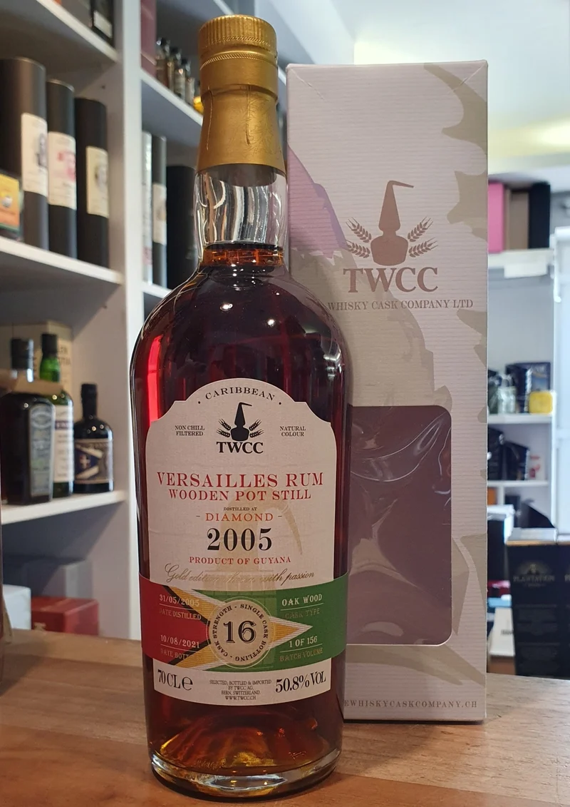 X Diamond 2005 Versailles 2005 Guyana TWCC Single cask company 50,8 %vol. 0,7l Fl Rum