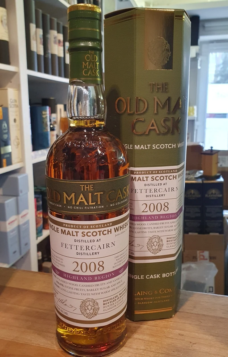 X Fettercairn single cask 2008 2024 15Y amerikan oak OMC 50% vol. 0,7l old malt Cask Whisky Hunter Laing #hl21051 neu