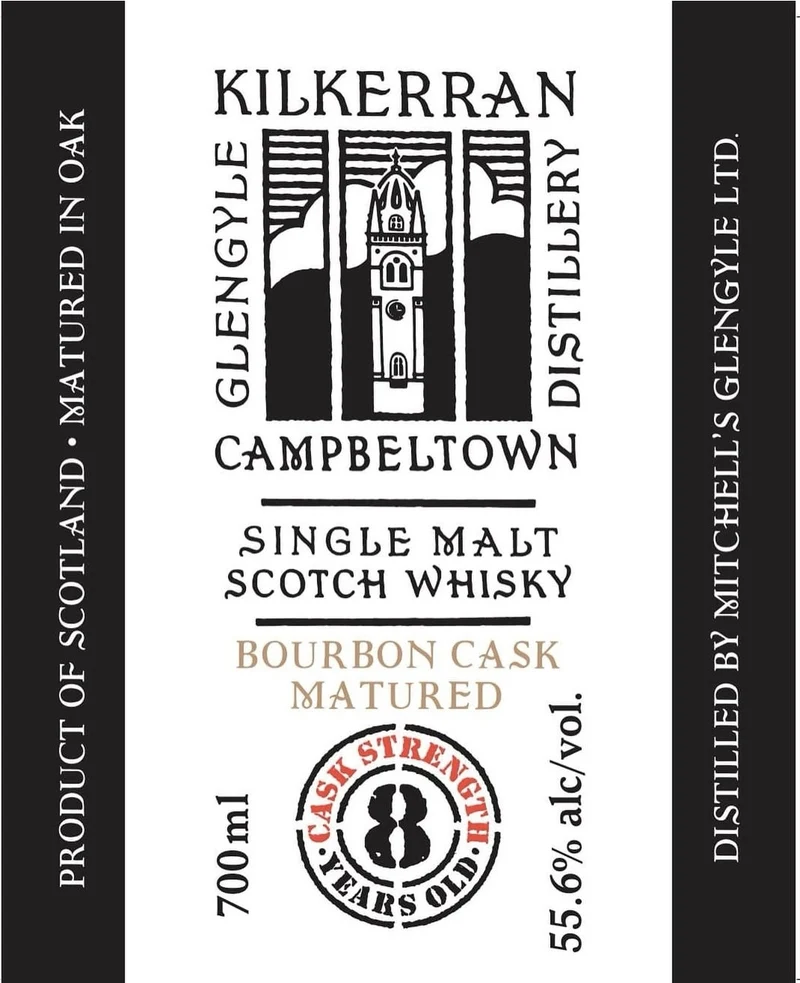 Kilkerran 8 y 2025 CS Bourbon cask strength 0,7l 55,6%vol. Limited Edition