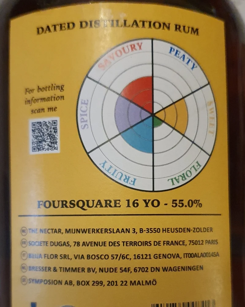 Foursquare single cask 2007 16 y Cadenhead´s 55 % vol. 0,7l Rum