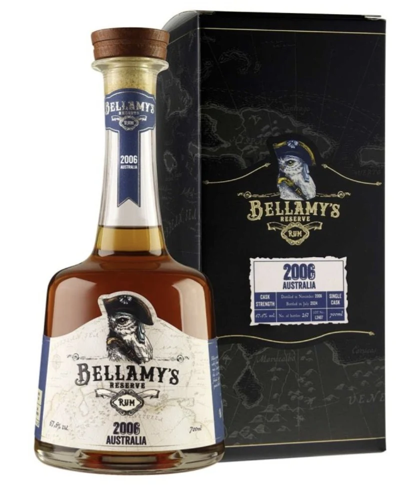 Bellamy's Reserve Australien 2006 x Dist. 0,7l 67,6 % vol. Belamys Rum limited Edition MAIC12