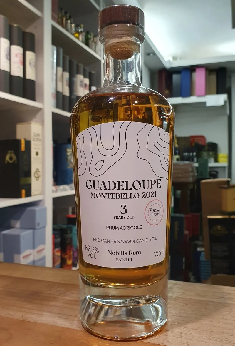 X Nobilis Guadeloupe Caroni cask 3y Montebello Brut de Colonne Rum 0,7l 82,3% vol. Rhum