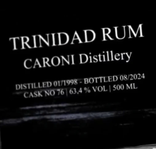 RA Trinidad Caroni 1998 HTR 2024 0,5l 63,4% vol. Rum Artesanal #76