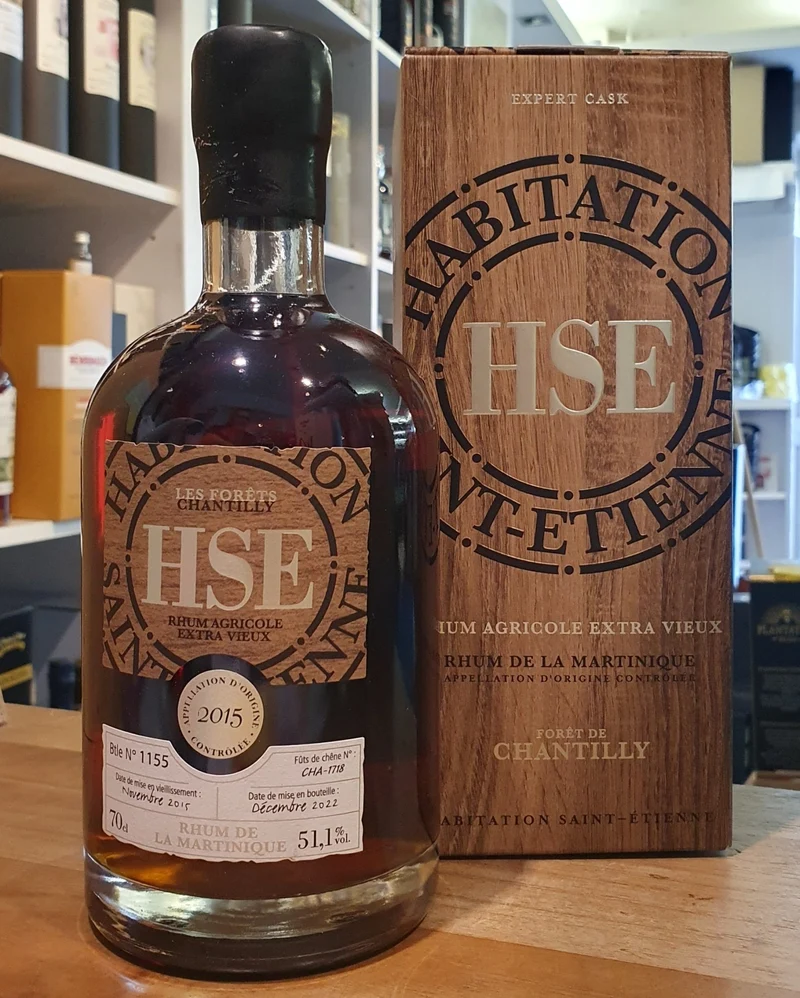 X HSE Brut de Fût 2015 2022 Forêt Chantilly Agricole Rhum Extra Vieux 51,1% vol. 0,5l Fassstärke