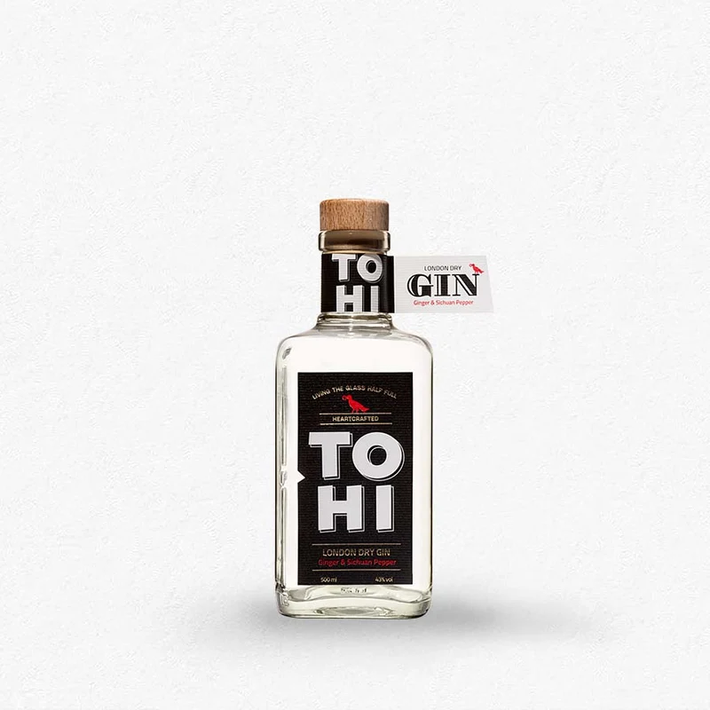 Tohi London Dry Gin Ginger & Sichuan Pepper 43% 0,5L