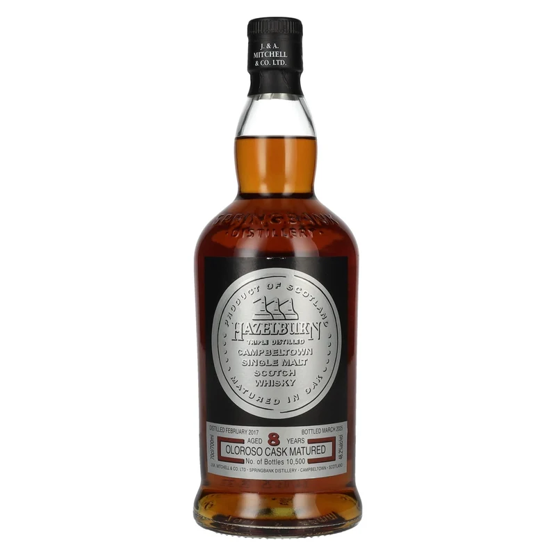 Hazelburn 8 Years Old Oloroso Cask Matured Campbeltown Single Malt Scotch Whisky 48,2% Vol. 0,7l