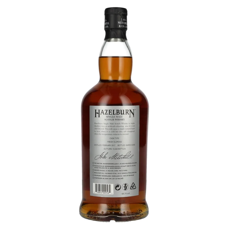 Hazelburn 8 Years Old Oloroso Cask Matured Campbeltown Single Malt Scotch Whisky 48,2% Vol. 0,7l