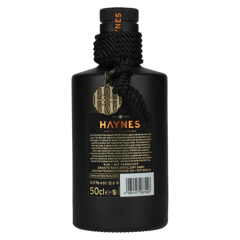 HAYNES 8 Years Old Finest Caribbean Rum 40% Vol. 0,5l