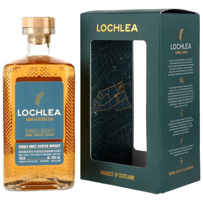 Lochlea Smoke Without Fire Ex-Peated & Red Wine Casks 46% 0,7l