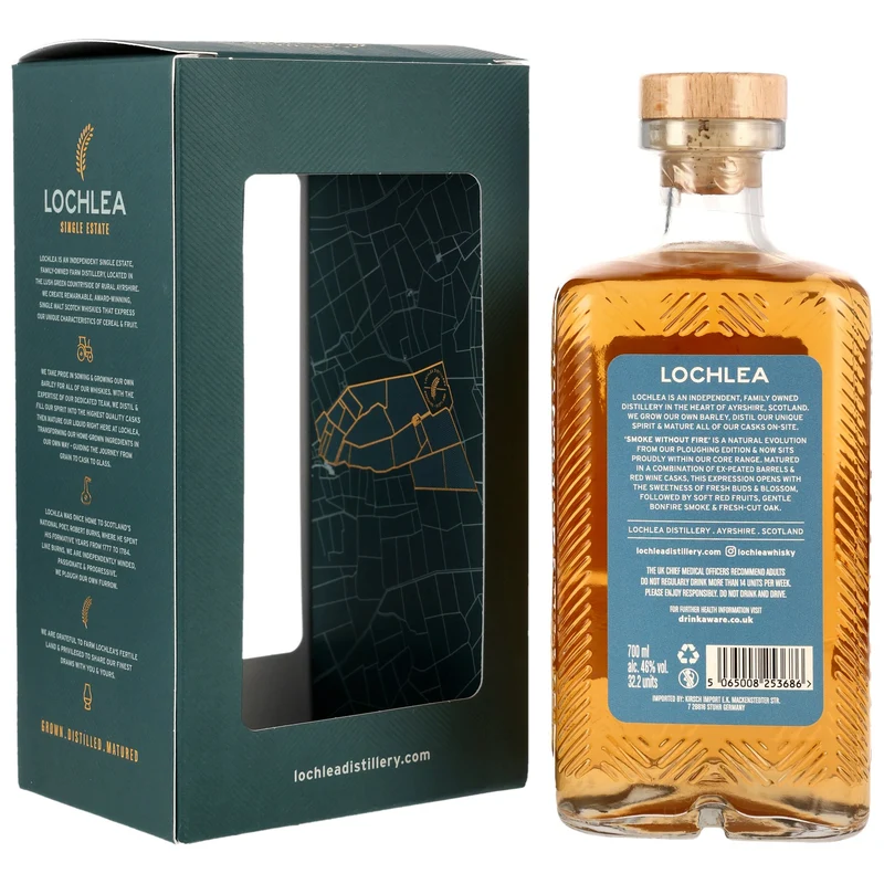 Lochlea Smoke Without Fire Ex-Peated & Red Wine Casks 46% 0,7l