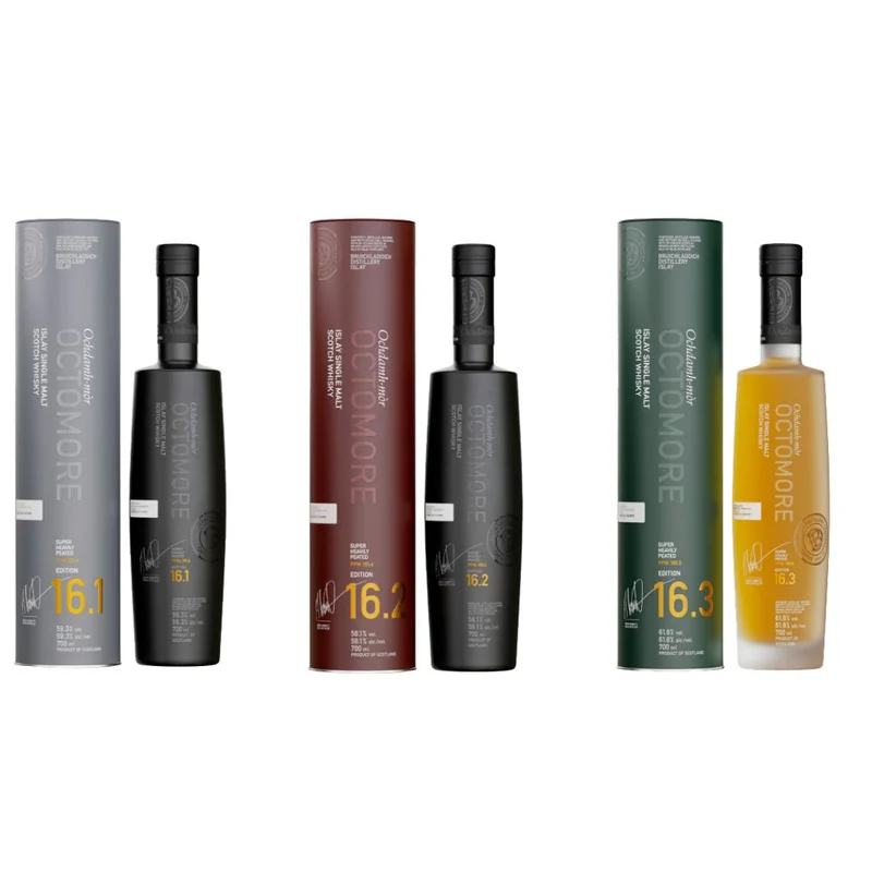 Octomore 16.1, 16.2 & 16.3 Sampleset ~59,4% 3x4cl