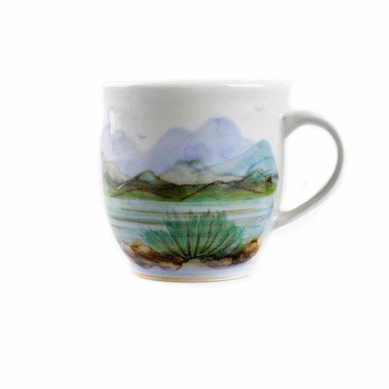 Highland Stoneware Keramik Becher Schottische Landschaft