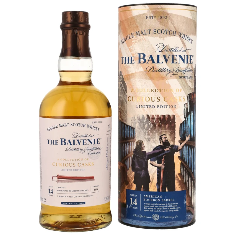 BALVENIE - 14 Jahre Bourbon Barrel - Curious Casks - 47,8% Vol.