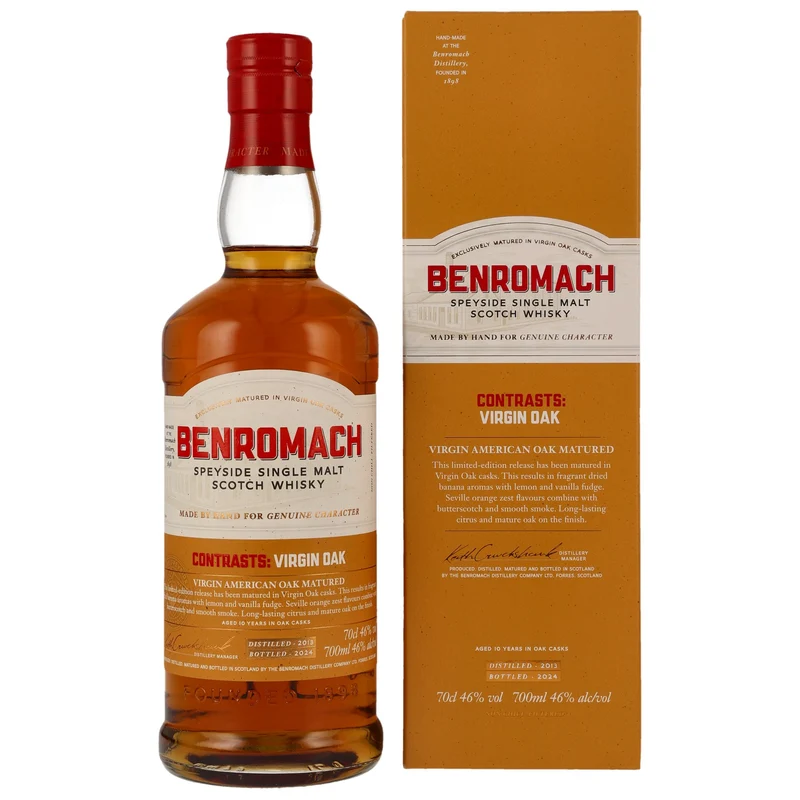 BENROMACH - Contrasts 2013/2024 10 Jahre Virgin Oak - 46% Vol.