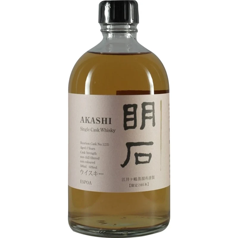 Akashi Single Malt White Oak Bourbon Cask #1235 4 Jahre Espoa