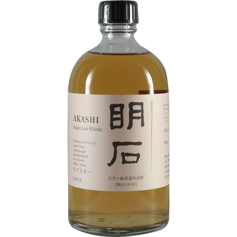 Akashi Single Malt White Oak Bourbon Cask #1235 4 Jahre Espoa