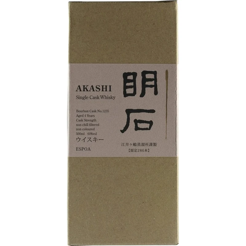 Akashi Single Malt White Oak Bourbon Cask #1235 4 Jahre Espoa