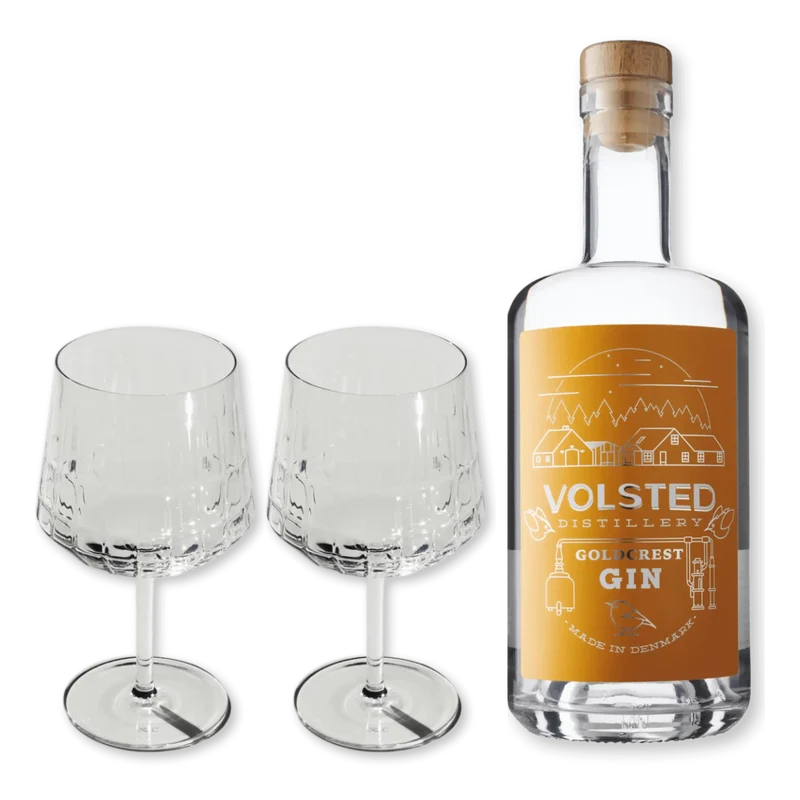 Volsted Goldcrest Gin + 2x The Blend Gingläser