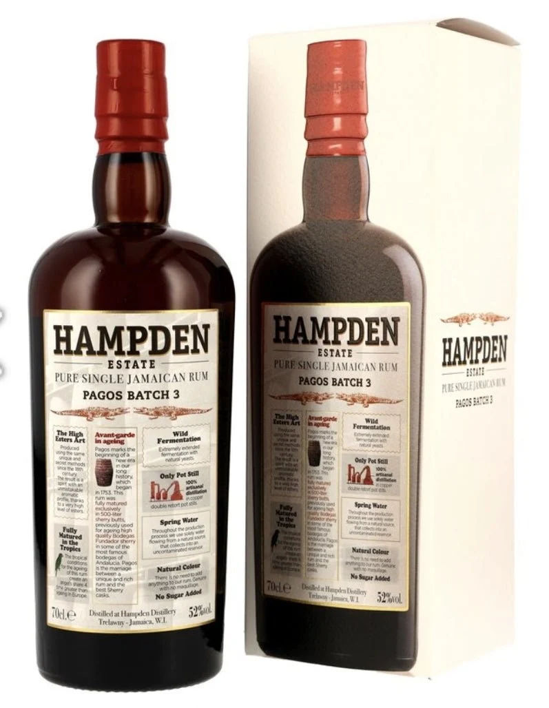 Hampden Estate Pagos 2024 B3 Sherry butt Single Jamaica Rum 52%vol. 0,7l Jamaika rote Kapsel