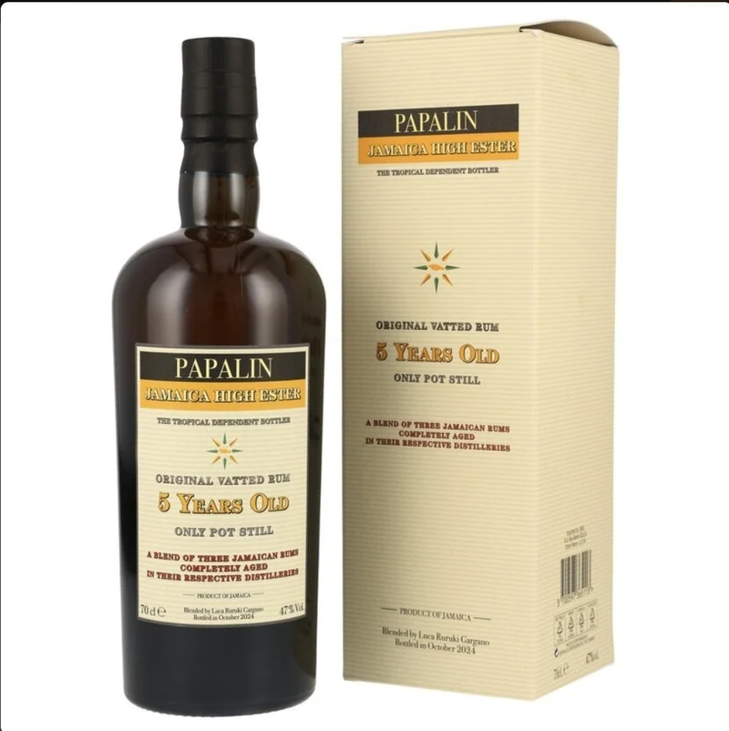 X Velier Papalin Jamaica High Ester 5y Rum 0,7l 47 % Velier gelb