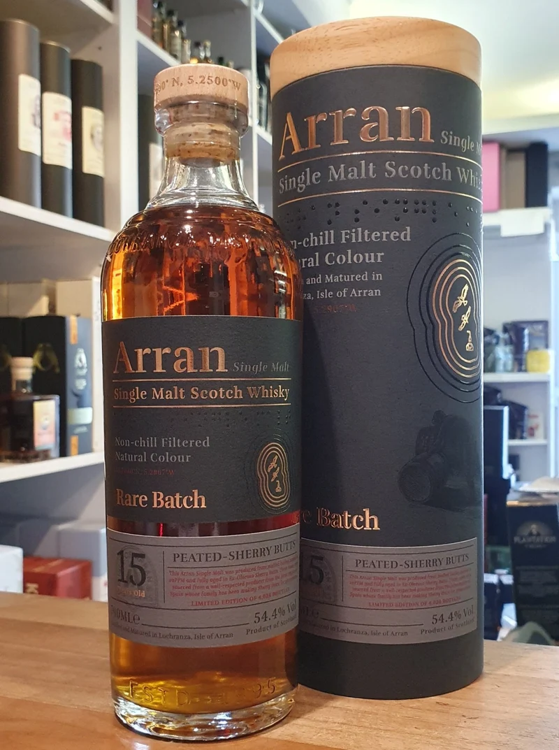 Arran 15 y Rare Batch peated Oloroso sherry butt cask 0,7l 54,4% vol. single malt Whisky