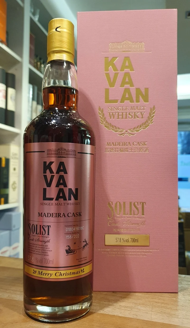 Kavalan Solist Madeira 2018 Chrismas Edition single cask 0.7l Fl 57,8%vol. Taiwan Whisky sb