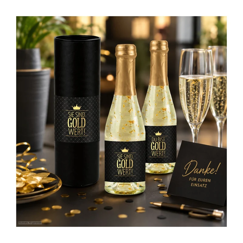 Sie sind Gold wert – Getränke-Geschenkset