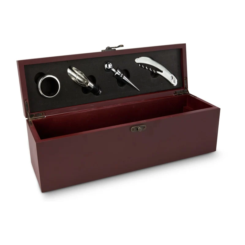Weinaccessoire-Kiste – Getränke-Geschenkset