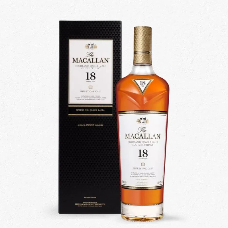 Macallan Sherry Oak 18YO Release 2022 - Highland Single Malt Scotch Whisky 43% 0,7L