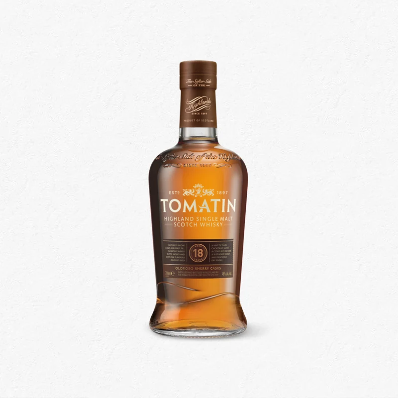 Tomatin 18YO Oloroso Sherry Cask Highland Single Malt Scotch Whisky 46% 0,7L