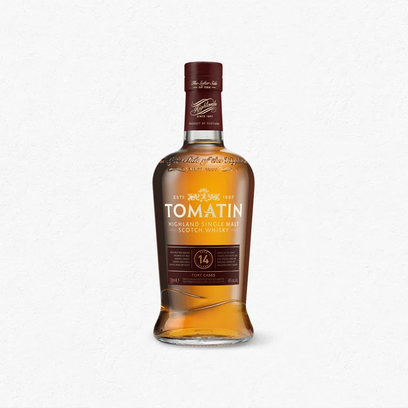 Tomatin 14YO Port Wood Finish - Highland Single Malt Scotch Whisky 46% 0,7L