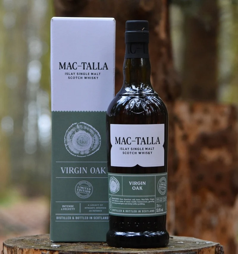 Mac-Talla Virgin oak cask limited edition cask strength Whisky Islay single malt 0,7l 53,8 % vol. mit GP Morrison