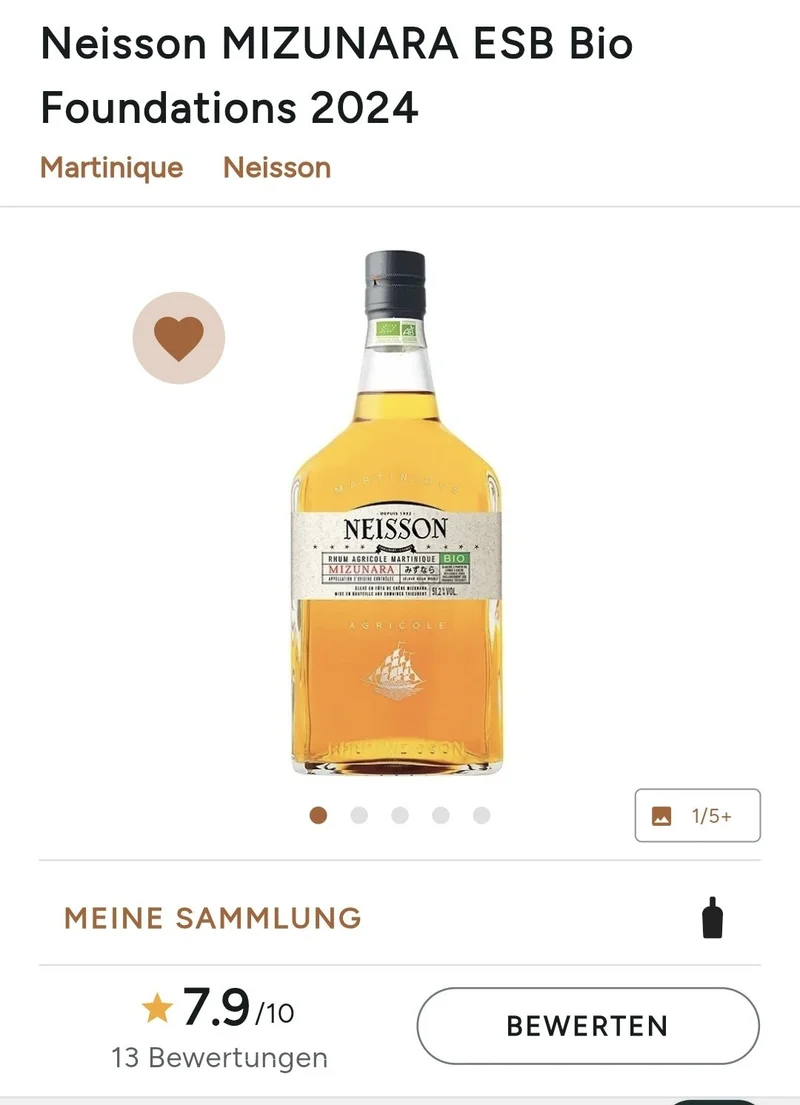 Neisson Mizunara Foundation Bio 2024 51,2 % vol. 0,7l Rum Agricole Rhum Martinique AOC