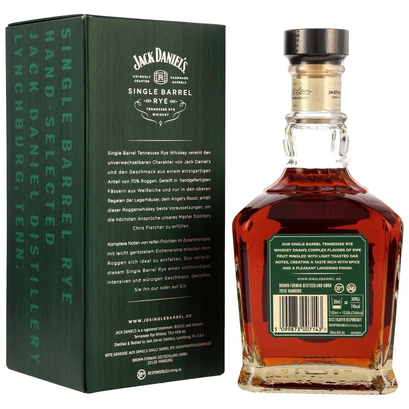 JACK DANIEL'S - Single Barrel Rye 2024 - 45% Vol.