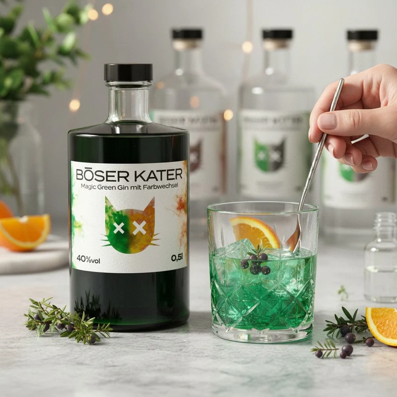 BÖSER KATER - Magic Green Gin (Farbwechsel) - 40% Vol.