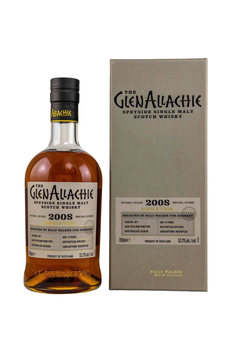 GlenAllachie 2008/2023 14 Jahre Ruby Port Pipe #1871 53,3% vol. 700ml