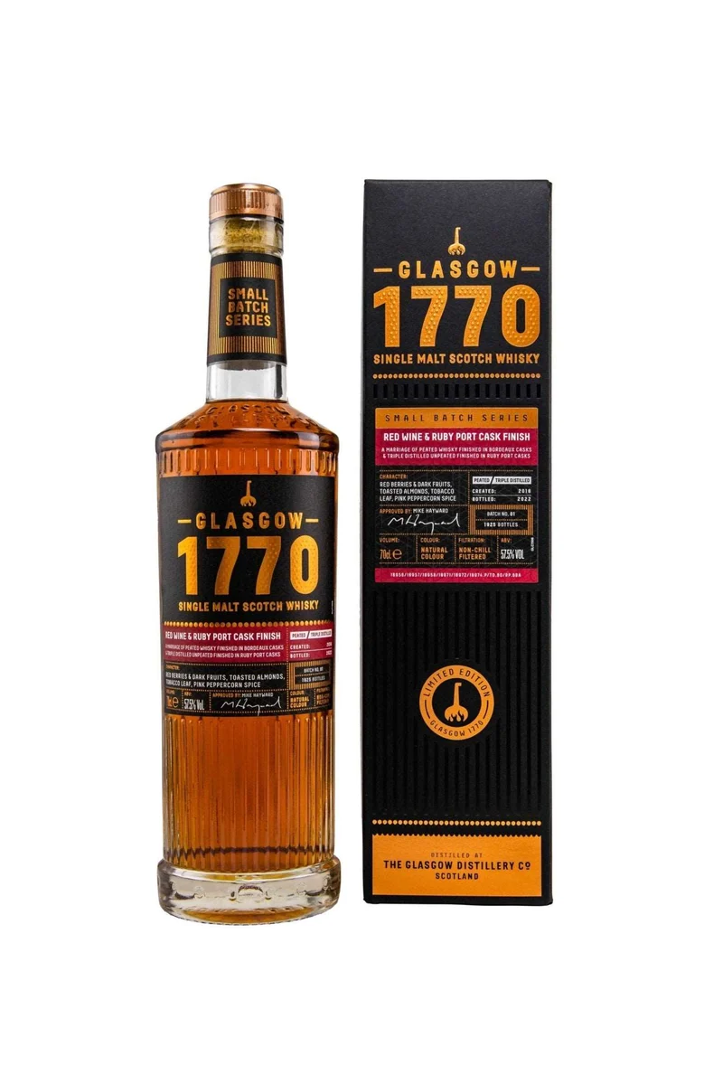 1770 Glasgow Distillery 2018/2022 Red Wine & Ruby Port Cask Finish 57,5% vol. 700ml